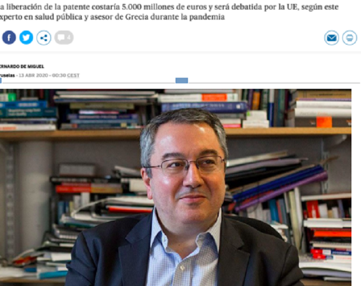 Μόσιαλος: Το εμβόλιο του κοροναϊού πρέπει να είναι δημόσιο αγαθό