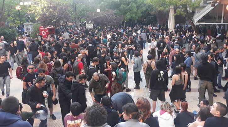 Σε εξέλιξη συγκέντρωση στην Κυψέλη