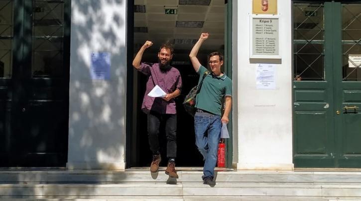 Συνέντευξη τύπου από τους συλληφθέντες Θωμά Λάλο και Αλέξανδρο Τιτκώβ