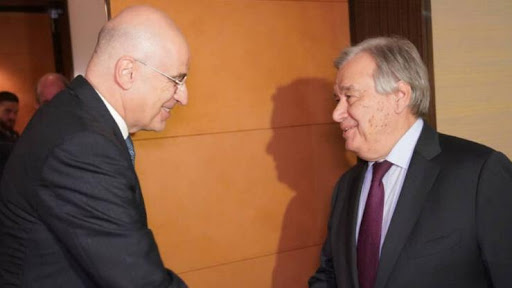 Δένδιας σε Γκουτέρες: Διαπραγμάτευση με την Τουρκίας μόνο όταν αποσύρει τα πλοία της