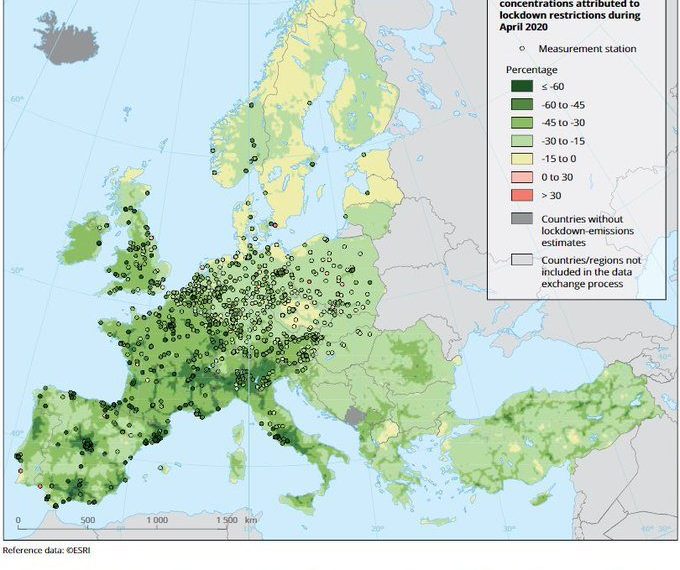 Ατμοσφαιρική ρύπανση και κοροναϊός στην Ευρώπη