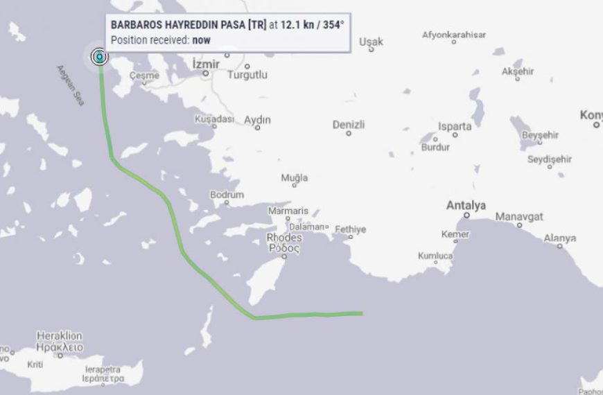 Νέα τουρκική πρόκληση: Το Barbaros στα 6 ν.μ. από Χίο-Ψαρά