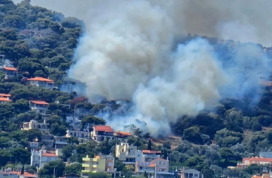 Αρτέμιδα: Φωτιά σε κατοικημένη περιοχή