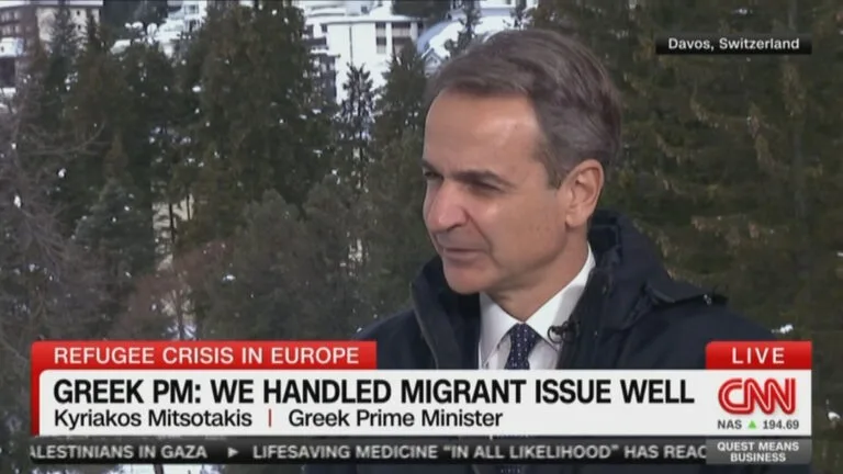 Μητσοτάκης στο CNN: Η Ελλάδα διαχειρίστηκε το μεταναστευτικό πολύ καλύτερα από άλλες ευρωπαϊκές χώρες