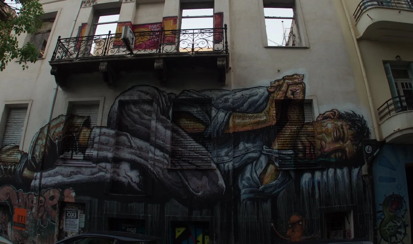 Homeless – Graffiti in Athens (Exarchia)