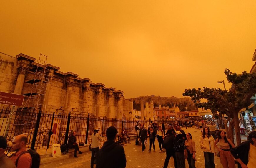 Αφρικανική σκόνη: Απόκοσμες εικόνες στην Αθήνα – Φεύγει από το…