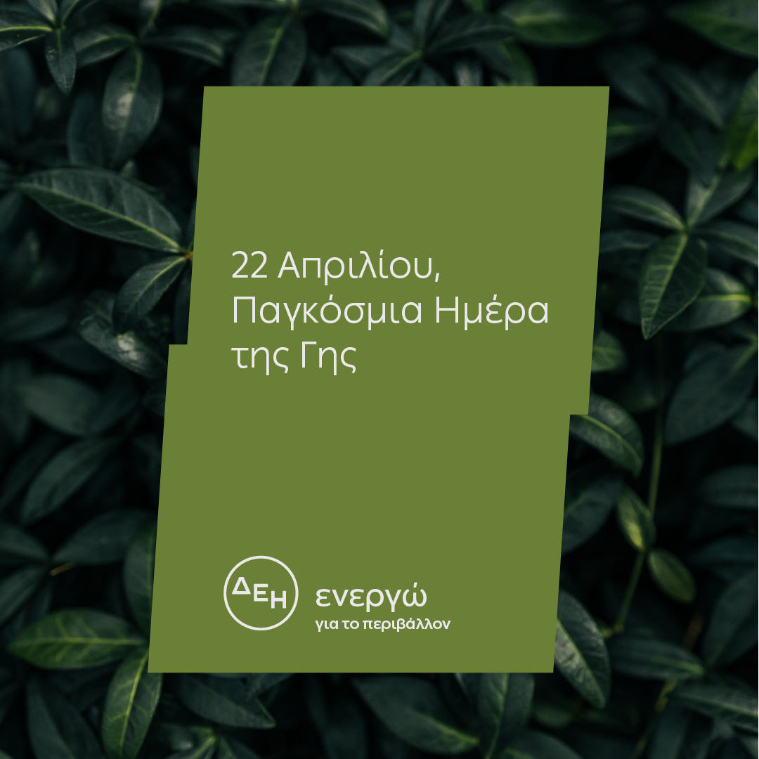 Ημέρα της Γης: Για 4η χρονιά η ΔΕΗ ηλεκτροδοτεί 4,3 εκατ. νοικοκυριά αποκλειστικά από ΑΠΕ