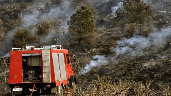 Πυρκαγιά σε δασική έκταση στην Κάτω Ποσειδωνία Λαυρίου – Μήνυμα του 112