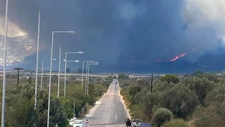 Καλύτερη η εικόνα της φωτιάς στην Εύβοια