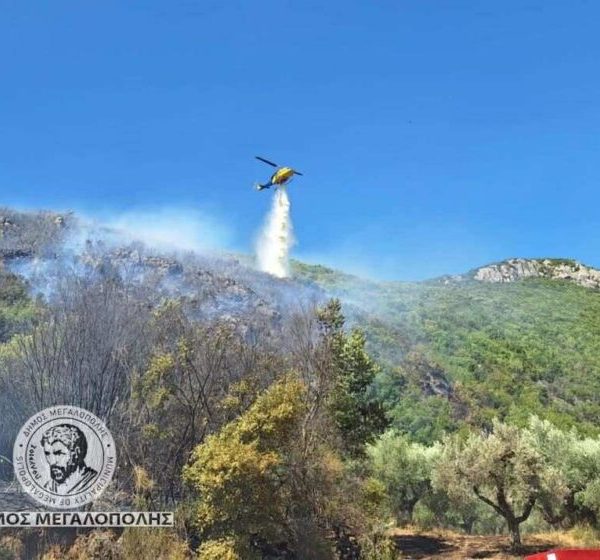 Φωτιά τώρα στο Λεοντάρι Αρκαδίας